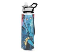 voucong 32oz White-haired Female in Ukiyo-e Swim Water Bottles Tritan Free BPA non toxic Plastic Travel Water Bottle for Walking washable