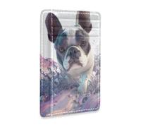 voucong 3D French Dog Cute Leather Slim Wallet Women with Cash Slot RFID Blocking Card Wallet for Men&Women