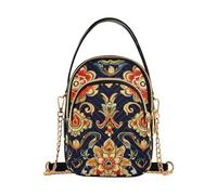 voucong Asian Style Elegant Gold Floral Pattern trendy travel crossbody bag with multi pockets handbags for women essentials for women