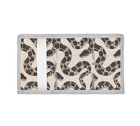 voucong Ball Python Minimalist Trifold Men Wallets for Girl Minimalist Casual Men Wallets with Lanyard