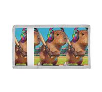 voucong Baseball Capybaras Trifold Wallet Money Clip for Men for Girl Unique Sturdy Wallet Money Clip Men with Lanyard