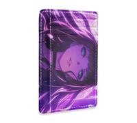 voucong Beauty Psycho Anime Leather Wallet Slim with ID Window RFID Blocking Card Holder for Men&Women