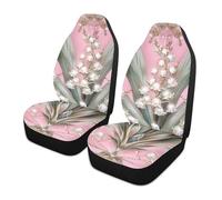 voucong Boho Lily of Valley Floral Pink Decorative car seat Covers Front Set of 2 for Trucks Washable Sport seat Covers funda para carro asientos