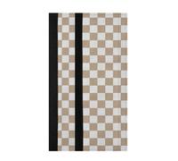 voucong Brown and White American Plaid Fridge Handle Covers Washable Kitchen Appliance Decor Off Stains Scratches for Microwave Oven