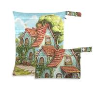 voucong Cabbage House Green Waterproof Bags for Baby 2 Pack Diaper Bag Essential Items with Handles for Beach