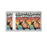 voucong Capybaras Funny Six Seven Bruh Trifold fold Wallets for Teenager Unique Colorful fold Wallets with Lanyard