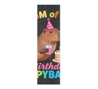 voucong Cartoon Capybaras Happy Birthday Skateboards Grip Tape Bubble Free Grip Tape Scooters 44×10 Inch Inch repuesto para patineta