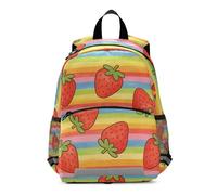 voucong Cartoon Strawberry Rainbow Color purse backpack for kids chest strap bookbag for 5 year old mochilas escolares para ni?os de 3 a?os