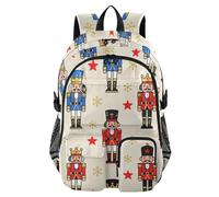 voucong Childish Cartoon Nutcracker Soldiers Pattern Travel Laptop Backpacks for Men Women Childish Cartoon Nutcracker Soldiers Pattern School Bookbag for Teen Girls 17.5" Computer Backpack Luggage