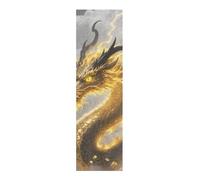 voucong Chinese Dragon Gold Grip Tape for Skateboards Tear-Proof Grip Tape for Scooters Deck 33×9 Inch lijas para Skate