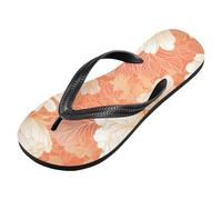 voucong Chinese Style Floral Peach Gold rubber flip flops men Quick-Dry womens flip for party (prop1)