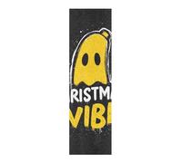 voucong Christmas Banan Ghosts Designed Grip Tape for Skateboards Non Slip Grip Tape for Scooters Deck 33×9 Inch Papel para patinetas