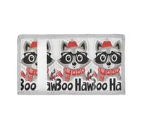 voucong Christmas Raccoon Boo Haw Trifold billfolds for Children Minimalistic Casual billfolds with Lanyard