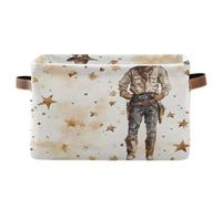 voucong Cool Cowboy Primitive Charm storage baskets 1 pack, Foldable and waterproof durables fabric storage cubes with sturdy handle atorage Decorativas for kids