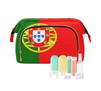 voucong Cosmetics Bag Lightweight Makeup pouching Period Bag for Large Make Up Flag Portugal