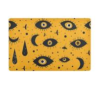 voucong Dancing Eyes Halloween OrangeRunner Rugs 32x20in Non-Slip Rubber Backing Extra for Muddy Shoes & Paws