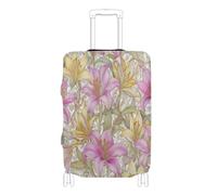 voucong Elastic Carry on Luggage Cover Protector Suitcase Cover Baggage Protector Fit 18-32 Inch Lilies Pattern William Morris Style