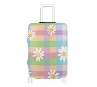 voucong Elastic Cover for Luggage Anti Scratch Suitcase Covers Baggage Protector Fit 18-32 Inch Colorful Rainbows with White Daisies