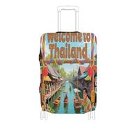 voucong Elastic Cover for Luggage Carry on Suitcase Cover Travel Essentials Fit 18-32 Inch Welcome to Thailand Scenery Culture