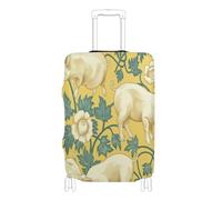 voucong Elastic Covers for Luggage Scratch-Resistant Fit Cover for Suitcase Suitcase Protector Fit 18-32 Inch William Morris Pig Yellow