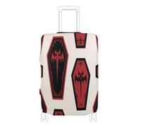 voucong Elastic Extra Large Luggage Cover Anti Scratch Suitcase Covers Travel Accessories Fit 18-32 Inch Gothic Red and Black Halloween Coffin Cross
