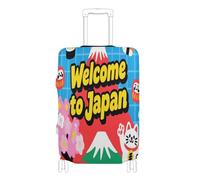 voucong Elastic Extra Large Luggage Cover Scratch-Resistant Fit Elastic Suitcase Covers Baggage Protector Fit 18-32 Inch Welcome to Japan Scenery Culture
