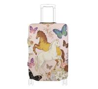 voucong Elastic Fabric Luggage Cover Scratchproof Suitcase Cover Travel Accessories Fit 18-32 Inch The Starry Sky and The Black Cat