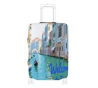 voucong Elastic Large Luggage Cover Protector Anti Scratch Covers for suitcases Travel Essentials Fit 18-32 Inch Welcome to Italy Scenery Culture