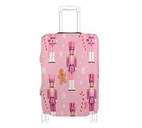 voucong Elastic Luggage case Protective Cover Anti Scratch Covers for suitcases Luggage Protectors Fit 18-32 Inch Pink Cartoon Nutcracker Soldiers