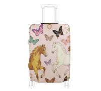 voucong Elastic Luggage Cover Large Covers for suitcases Luggage Protector Fit 18-32 Inch The Starry Sky and The Black Cat