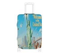 voucong Elastic Luggage Cover Protector Scratchproof suitcases Cover Suitcase Protector Fit 18-32 Inch Welcome to The UK Scenery Culture