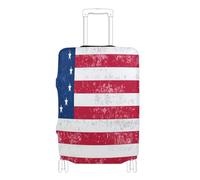 voucong Elastic Luggage Cover Washable Suitcase Cover Luggage Protection Fit 18-32 Inch Vintage Style Tea Stained Betsy Ross Flag