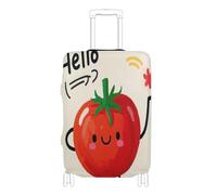 voucong Elastic Luggage dust Cover Scratchproof suitcases Cover Luggage Protectors Fit 18-32 Inch Hello Cartoon Cute Red Tomato