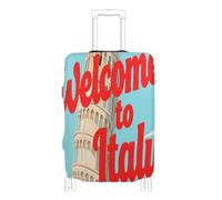 voucong Elastic Travel Luggage Cover Scratch-Resistant Fit Covers for suitcases Luggage Protection Fit 18-32 Inch Welcome to Italy Scenery Culture
