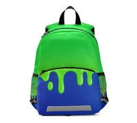 voucong Fashion Street Graffiti Painting Green Blue mesh backpack for kids chest strap bookbags for boys mochilas escolares para ni?as de 5 a?os