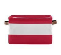 voucong Flag Of Austria storage baskets 1 pack foldable baskets for organizing with sturdy handle