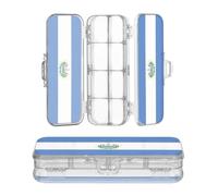 voucong Flag Of El Salvador Plastic Pencil Box 2 Layer Boxes Pens Case For School With Snap Lid