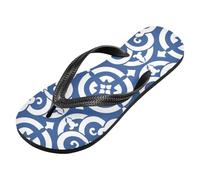 voucong Flat Abstract Pattern Liberty Pattern rubber flip flops for women Quick-Dry beach flip for vacation (prop1)