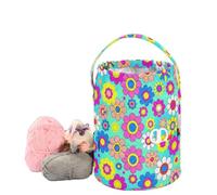 voucong Flower Power Daisy Blue Yarn Storage Portable for Knitting Needles Yarn Craft