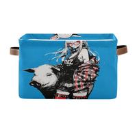 voucong Glory Blue Pig Anime storage baskets 1 pack, foldable and waterproof cloth baskets with sturdy handle bag Decoraciones for gadget