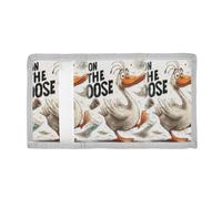 voucong Gooses on The Loose Trifold Wallet for Men Bifold for Children Cool Sturdy Wallet Men Bifold with Lanyard