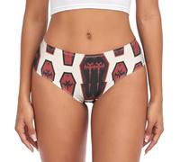 voucong Gothic Red and Black Halloween Coffin Cross Woman's Briefs Woman's Breathable Triangle Panties Comfort Underwear