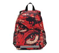 voucong Graffiti Art Red Evil Eyes travel backpack for kids girls chest strap bookbag for kid mochilas escolares para ni?as de 5 a?os