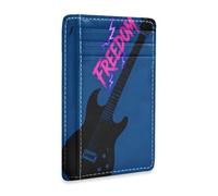 voucong Guitar Leather Ladies Wallets Slim with Cash Slot RFID Blocking Credit Card Wallet for Men&Women