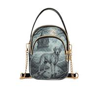 voucong Halloween Gothic Ghostly Labrador trendy crossbody bag for women with multi pockets womens handbags for traveling