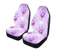 voucong Halloween Purple Bloody Hands Decorative seat Protector Set of 2 for Driver Accessories seat Cover Waterproof fundas para carros asientos