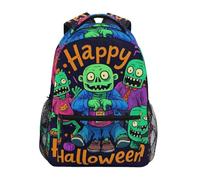 voucong Happy Halloween Cartoon Cute Zombie big backpacks for kids with chest clip bookbag for elementary mochilas para adolescentes chicas