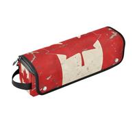 voucong Hot Hair Tools Travel Bag and Heat Resistant Mat Heating Tools Travel Bag Organizer for Flat Irons Straighteners Curling Irons for Hair Canadian Flag