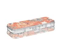 voucong Japanese Cat Geisha Woman Red Clear Pencils Box Double Deck Pens Hard Case For Kids With Snap And Lid
