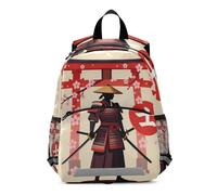 voucong Japanese Samurai Beige backpack kid with leash bookbags for 6 year old mochilas para ni?a